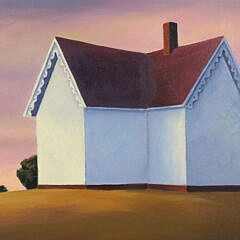 Joan Albaugh “Victorian House at Sunset” Oil on Panel