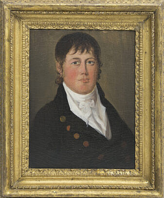 Nantucket Oil on Canvas "Portrait of Captain Levi Starbuck", circa 1800