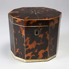 Antique British Regency Decagonal Tea Caddy, early 19th Century