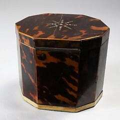 Antique British Regency Decagonal Tea Caddy, early 19th Century