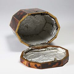 Antique British Regency Decagonal Tea Caddy, early 19th Century