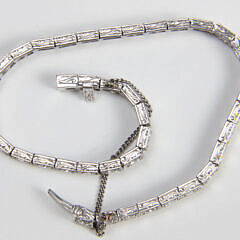 Platinum and 40 Round Brilliant Cut Diamonds Line Bracelet, Approximately 4.00cts