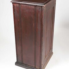 Vintage Mahogany Seven Drawer Collector’s Cabinet with Brass Alphabet Labeled Drawers
