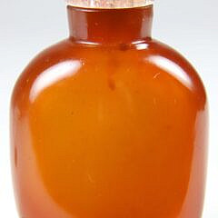 Chinese Butterscotch Amber Glass Snuff Bottle, Qing Dynasty