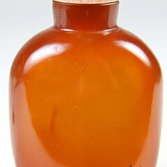 Chinese Butterscotch Amber Glass Snuff Bottle, Qing Dynasty