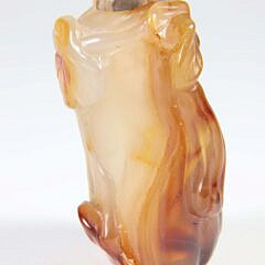Chinese Carved Agate “Gourd” Snuff Bottle, Qing Dynasty
