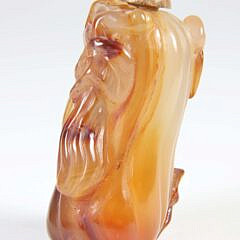 Chinese Carved Agate “Gourd” Snuff Bottle, Qing Dynasty