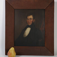 Sanford Mason Oil on Panel "Portrait of Obadiah Wheelock Albee of Marlborough Massachusetts"