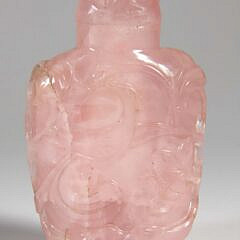 Chinese Pink Quartz Snuff Bottle, Qing Dynasty