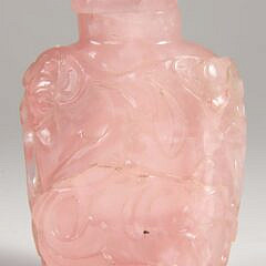 Chinese Pink Quartz Snuff Bottle, Qing Dynasty