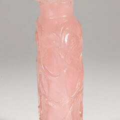 Chinese Pink Quartz Snuff Bottle, Qing Dynasty