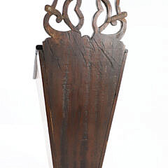 English Shell Inlaid Pipe Wall Box, 18th Century