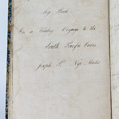 Ship Levi Starbuck Log Book On a Whaling Voyage to the South Pacific Ocean Joseph P. Nye Master 1841-1845