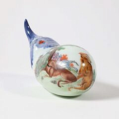 Chinese Porcelain “Eggplant” Snuff Bottle, 20th Century