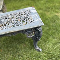 Set of Four English Cast Iron “Capron” Garden Benches, 19th Century