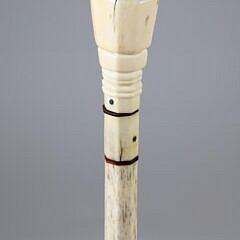 Whaleman Made Capstan Grip Walking Stick, 19th Century