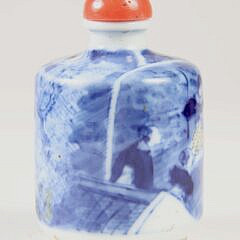 Chinese Blue & White Porcelain Snuff Bottle, 18th/19th Century