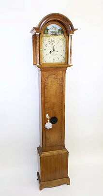Michael Kinney (Nantucket Contemporary) Tiger Maple Grandfather
