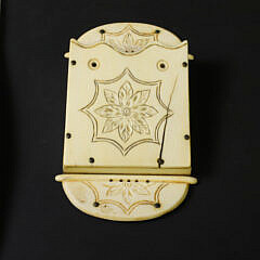 Carved Antique Whale Ivory Sailor Made Wall Pocket 19th Century