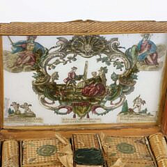 French Prisoner of War Straw Marquetry Necessaire De Voyage, circa 1800