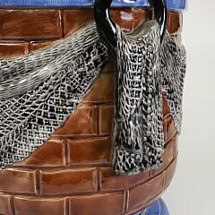 Fine Pair of French Majolica Cache Pots, 19th Century