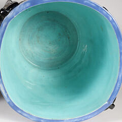 Fine Pair of French Majolica Cache Pots, 19th Century