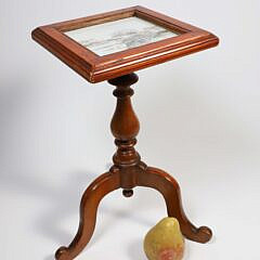 Japanese Tile Top Miniature Tripod Stand, 19th Century