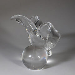 Signed Steuben Clear Glass Eagle