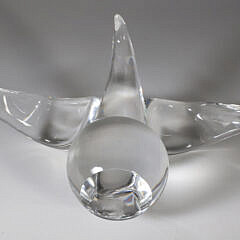 Signed Steuben Clear Glass Eagle