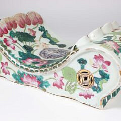 Decorated Chinese Porcelain Pillow, 19th Century