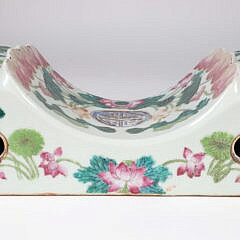 Decorated Chinese Porcelain Pillow, 19th Century