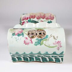 Decorated Chinese Porcelain Pillow, 19th Century
