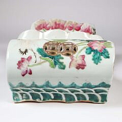 Decorated Chinese Porcelain Pillow, 19th Century