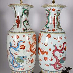 Pair of Vintage Chinese Porcelain Lamps