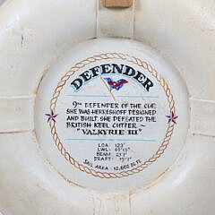 Vintage Decorated Life Preserver “Defender”