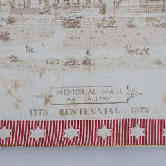 Philadelphia 1876 Handkerchief Depicting “Memorial Hall Art Gallery, Centennial 1776-1876”
