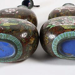 Pair of Chinese Cloisonne Gourds With Covers, 19th Century