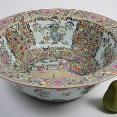 Rose Medallion Wash Basin Made for the Boston Market, 19th Century