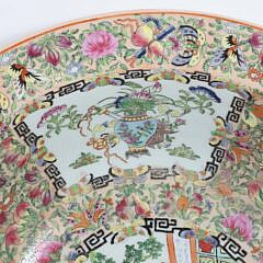 Rose Medallion Wash Basin Made for the Boston Market, 19th Century