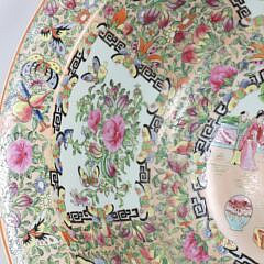 Rose Medallion Wash Basin Made for the Boston Market, 19th Century