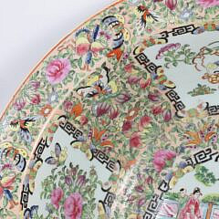 Rose Medallion Wash Basin Made for the Boston Market, 19th Century