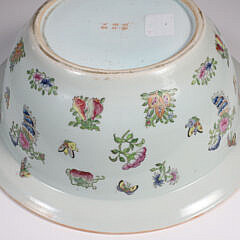 Rose Medallion Wash Basin Made for the Boston Market, 19th Century
