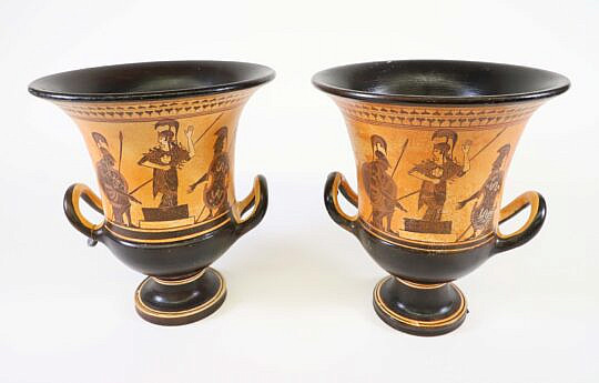 Pair of Grecian Terracotta Urns, 20th Century