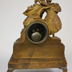 Continental Bronze Figural Clock, 19th Century