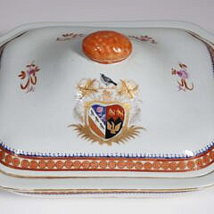 Chinese Export Armorial Covered Vegetable Dish, 19th Century