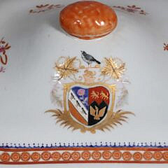 Chinese Export Armorial Covered Vegetable Dish, 19th Century
