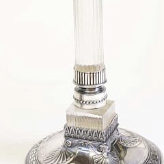 Pair of Orivitag Glass and Metal Candlesticks, circa 1895-1905