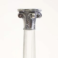 Pair of Orivitag Glass and Metal Candlesticks, circa 1895-1905