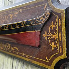 Antique Carved and Painted Half Hull Boat Model, “Emily”, 19th century