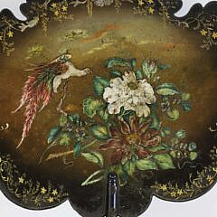 Pair of Victorian Hand Held Papier Mache Face Fire Screens, 19th Century